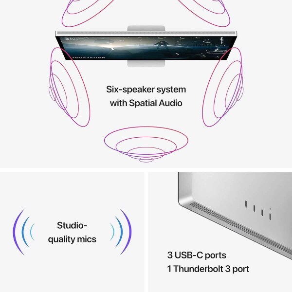 Apple Studio Display 27 In - 5K Standard Glass - Tilt-Adjustable Stand